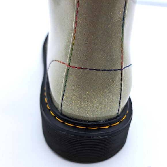 Dr Marten’s Junior 1460 Sparkle  Lace Up Leather Boot  - Size US3 - Picture 11 of 15